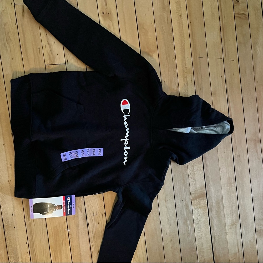 Champion Black Hoodie for Kids